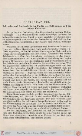 Erstes Kapitel: Bukranion und Guirlande in der Plastik des Hellenismus und der frühen Kaiserzeit