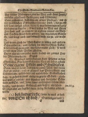 IV. Seine eigene Pflicht und Schuldigkeit.