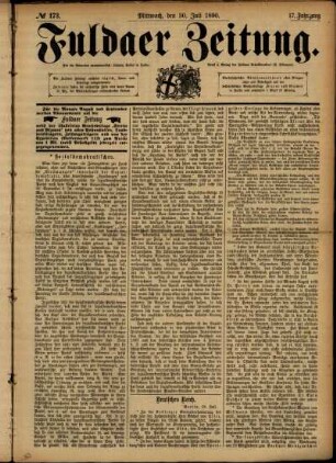 Ausgabe vom Mittwoch, den 30. Juli 1890.
