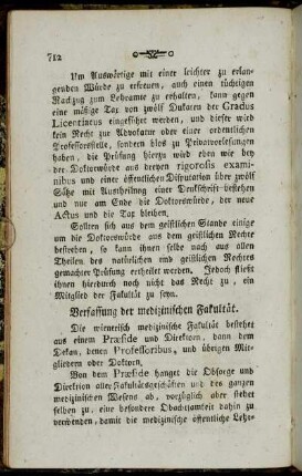 Verfassung der medizinischen Fakultät.