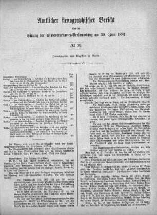No. 29, 30. Juni 1881