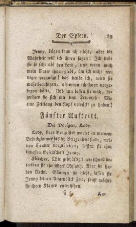 Fünfter Auftritt. Die Vorigen, Lady.