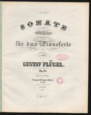 Sonate (No. 5. C Dur) für das Pianoforte : op. 36