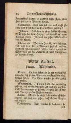 Vierter Auftritt. Laura. Wilhelmine.