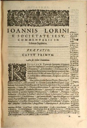 Commentarii in librum Sapientiae