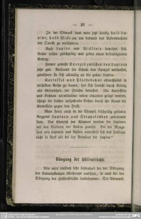 Düngung der Hülsenfrüchte