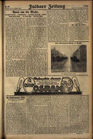 Dritte Ausgabe vom Sonntag, den 13. Oktober 1929.