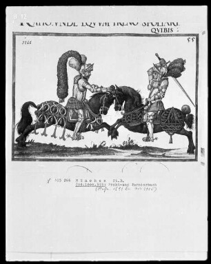 Fecht- und Turnierbuch, 2. Teil — Zwei Ritter kämpfen zu Pferd