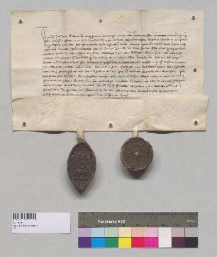 Abt Heinrich und der Konvent von Kloster St Veit an der Rott schließen eine Gebetsverbüderung mit Kloster Seeon. S1: Abt Heinrich v. Kl.St. Veit, S2: Konvent v. St. Veit
