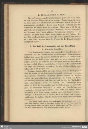 5. Die Wahl des Standpunktes und der Beleuchtung