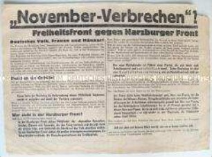 Propagandaflugblatt der SPD zur Reichstagswahl am 5. März 1933