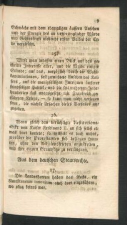 Aus dem deutschen Staatsrechte.