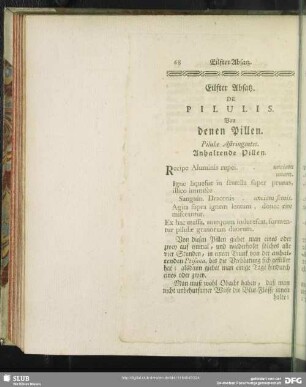Eilffter Absatz. De Pilulis. Von denen Pillen