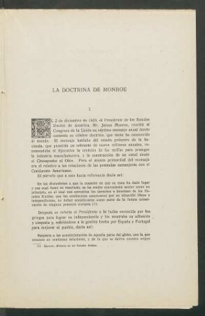 La Doctrina de Monroe