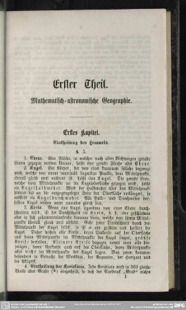 Erstes Kapitel. Eintheilung des Himmels