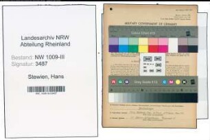Entnazifizierung Hans Stewien , geb. 16.07.1902 (Ingenieur)