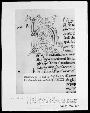 Chorbuch für die Prim — Initiale K, Folio 71verso
