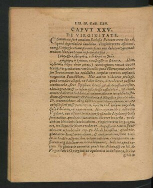 Caput XXV. De Virginitate.