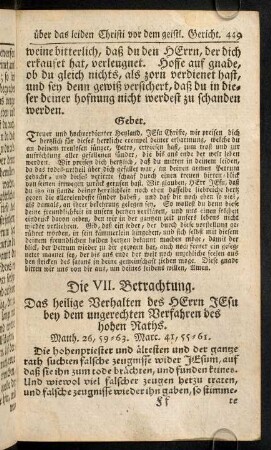 449-483, Die VII. Betrachtung.