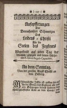 Aufopfferungen Der Vornehmsten Schmertzen Deß Leiden- Christi ....