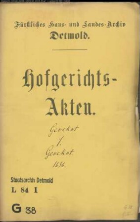 Gevekot, Johann zu Minden gegen Rabe Bernd Gevekot zu Lemgo - Schuldforderung