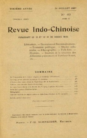 31 Juillet 1907. No 62