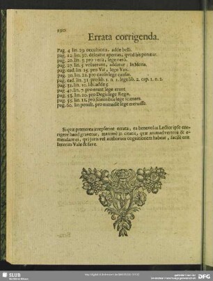 Errata corrigenda
