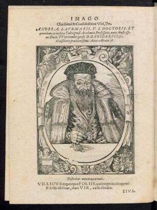 Imago Clarissimi & Consultissimi Viri, Dn. Andreae Laubmarii ...