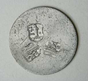 Runde Platte mit Zinnmarken