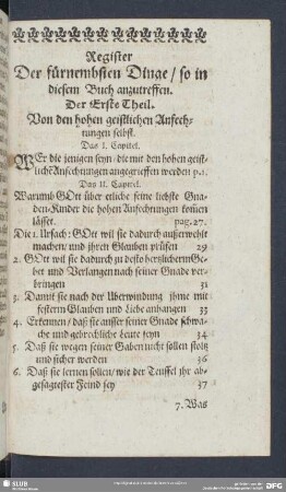 Register Der fürnembsten Dinge, so in diesem Buch anzutreffen