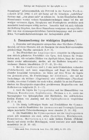 5. Zusammenfassung der wichtigsten Ergebnisse.