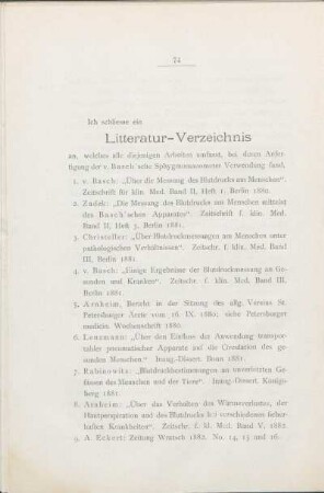 Litteratur-Verzeichnis