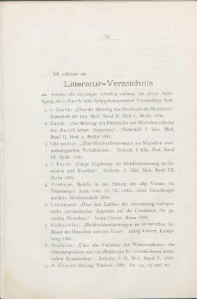 Litteratur-Verzeichnis