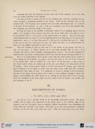 III. Description Of Tombs