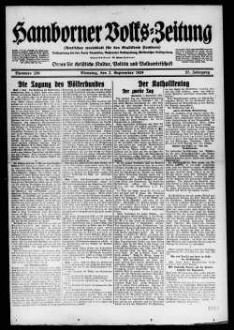 Hamborner Volks-Zeitung. 1911-1929