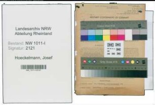 Entnazifizierung Josef Hoeckelmann , geb. 13.01.1900 (Kohlenhaendler)