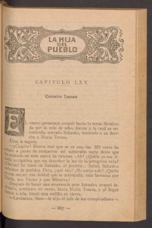 Capítulo LXX - Casimiro Luman