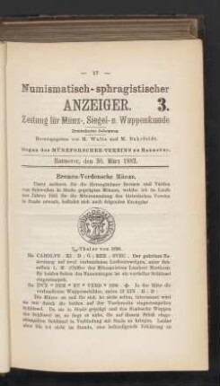 3. 30. März 1882