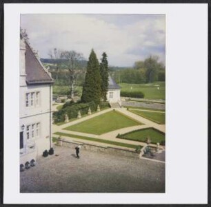 Blick auf den Park des Schlosshotels Münchhausen