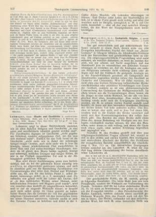508-509 [Rezension] Macgregor, George Hogarth Carnaby, Eucharistic origins