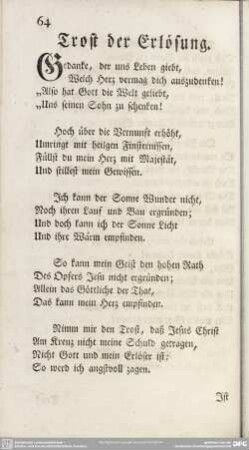 Trost der Erlösung