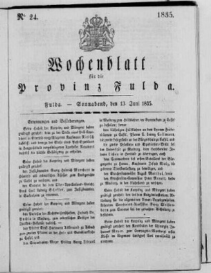 Nr. 24, Ausgabe vom 13. Juni 1835