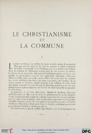 Le Christianisme et la Commune