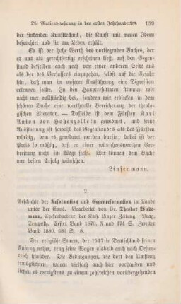 159-164 [Rezension] Wiedemann, Theodor, Geschichte der Reformation und Gegenreformation im Lande unter der Enns