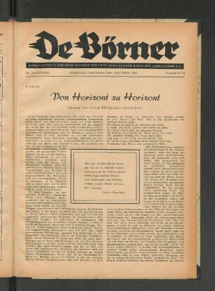 Von Horizont zu Horizont