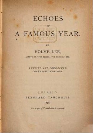 Echoes of a famous year