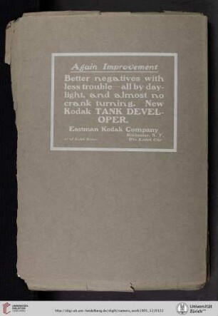 Eastman Kodak Company [Kodak Tank Developer, back cover verso]