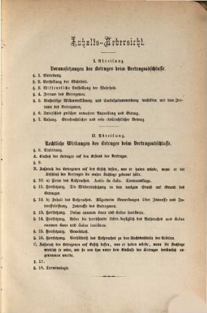 Über Betrug beim Vertragsabschlusse : (gemeines Civilrecht)