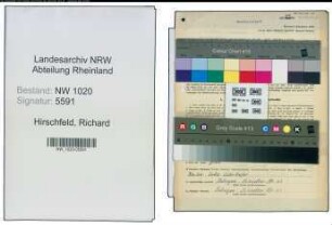Entnazifizierung Richard Hirschfeld , geb. 03.09.1899 (Gastwirt)