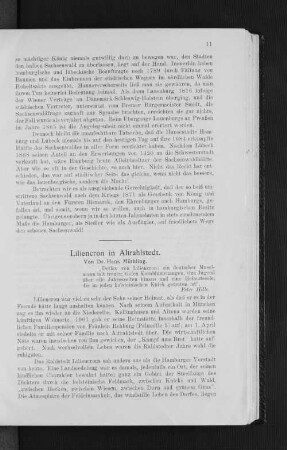 Liliencron in Altrahlstedt.